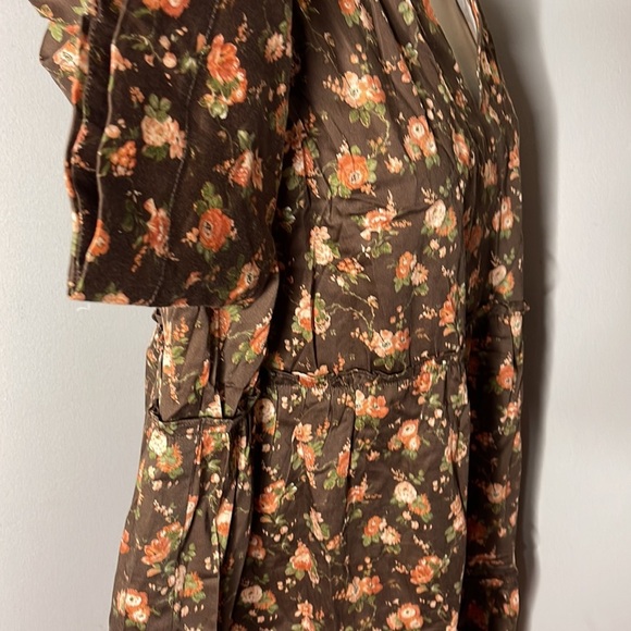TUCKERNUCK Crawford Dress Floral Rosewood Chintz Oversize Flutter Sleeve NWT 3XL - Picture 8 of 14